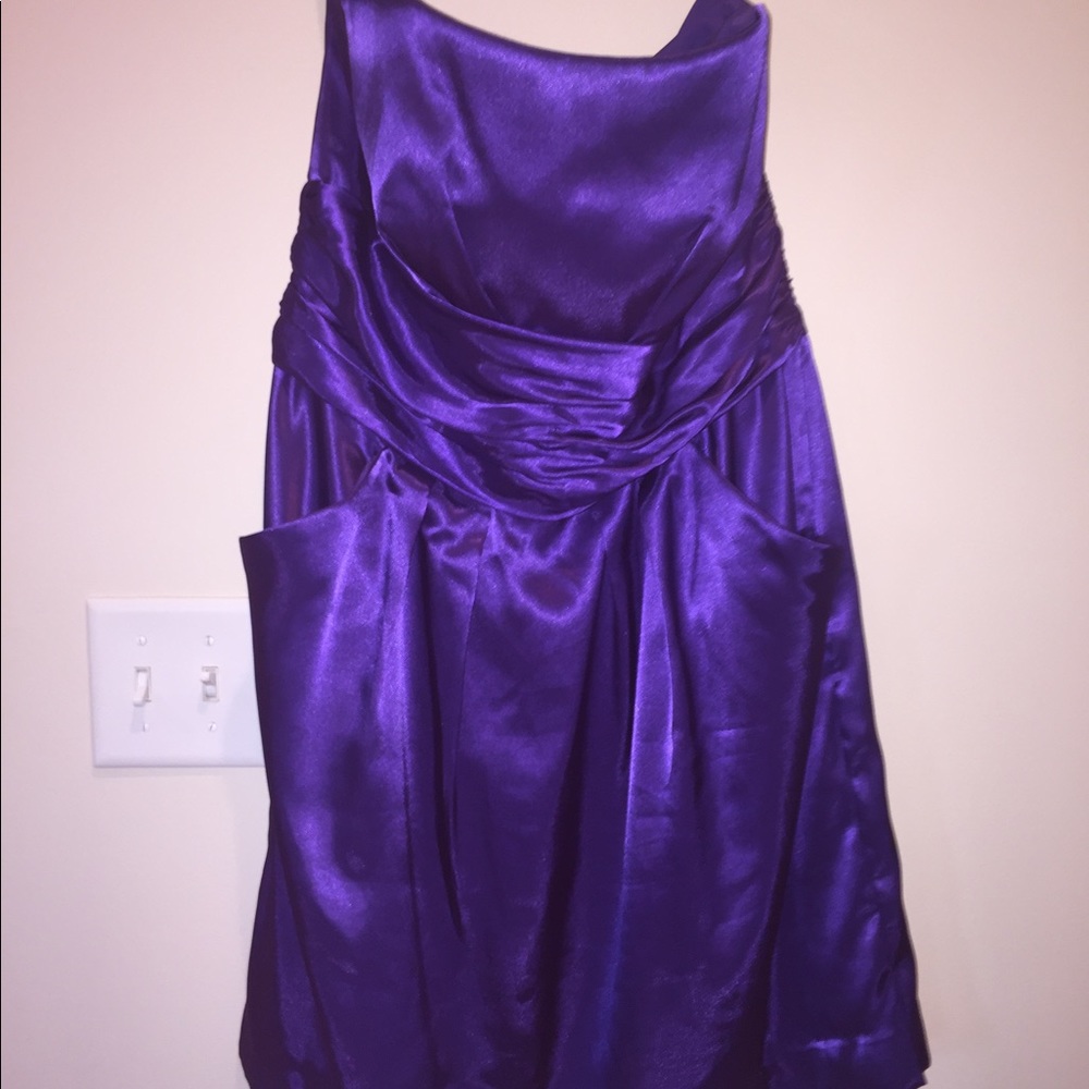 Short, Purple Bridesmaid Dress